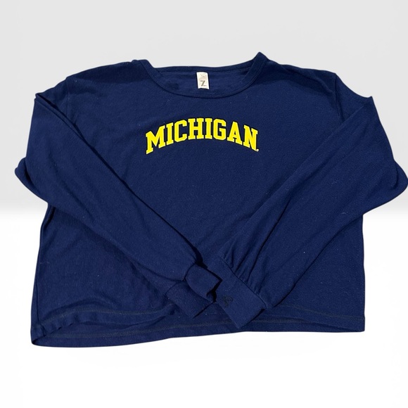Zoozatz Tops - Zootatz Michigan Wolverines Blue Arched Long Sleeve Shirt - Size X-Large EUC